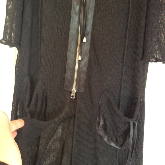 Tricotto loose knit long cardigan with hood & half zipper | Size XL * - Picture 8 of 16